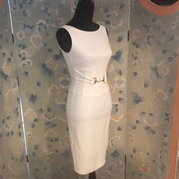 Cache off White stretch knit dress - Picture 9 of 11